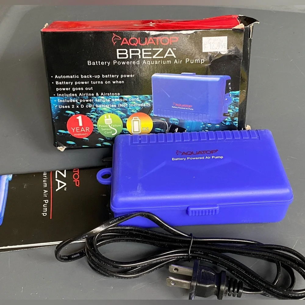 Aquatop BREZA Battery Powered Aquarium Air Pump with AC Power Failure Sensor